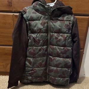 Old Navy Camouflage Jacket with Brown Accents